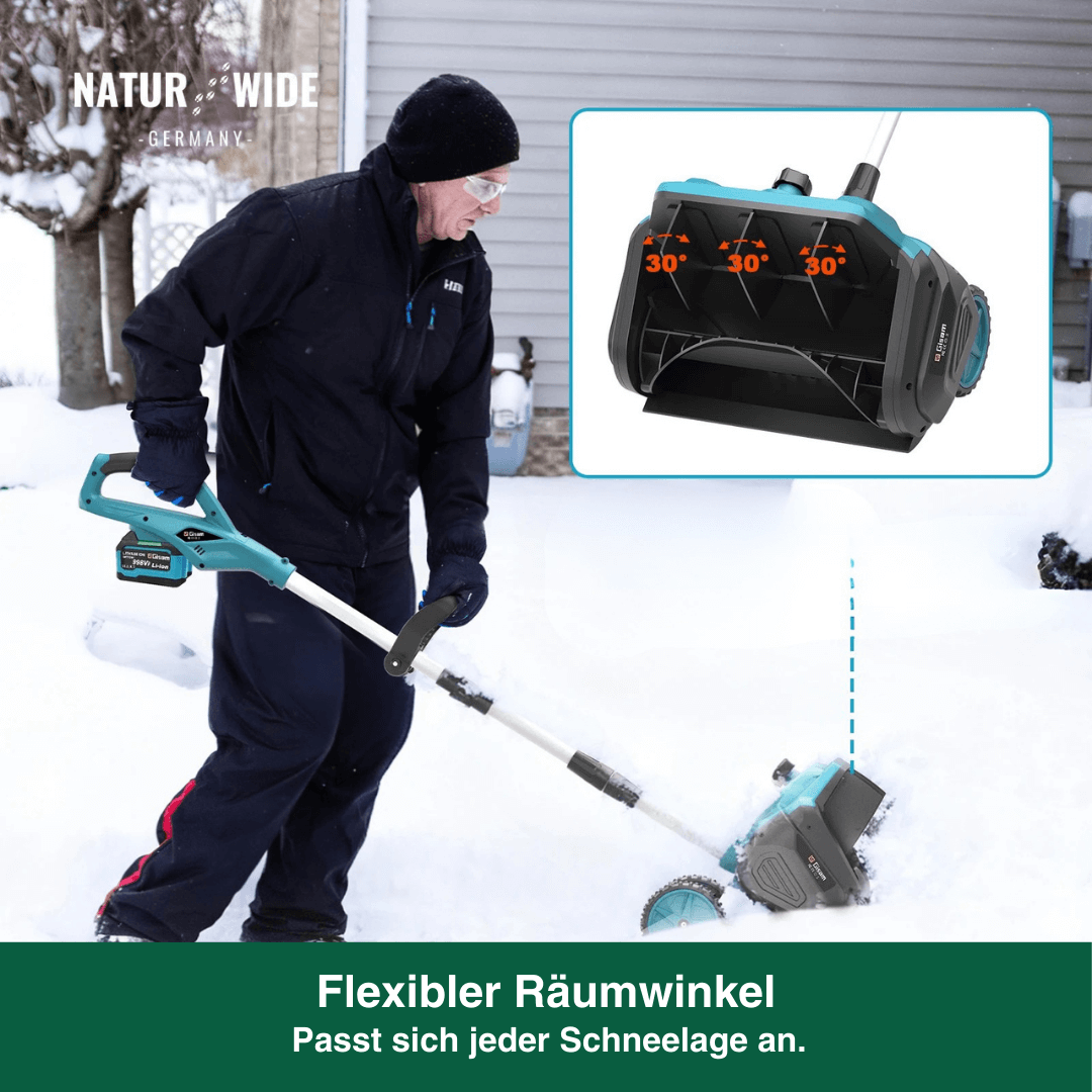 Akku-Schneefräse 3500 W, bürstenlos, mit Rädern – Ansicht 6