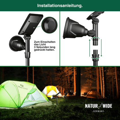 Solar-Gartenstrahler 2er-Set, IP65, verstellbar – Ansicht 4