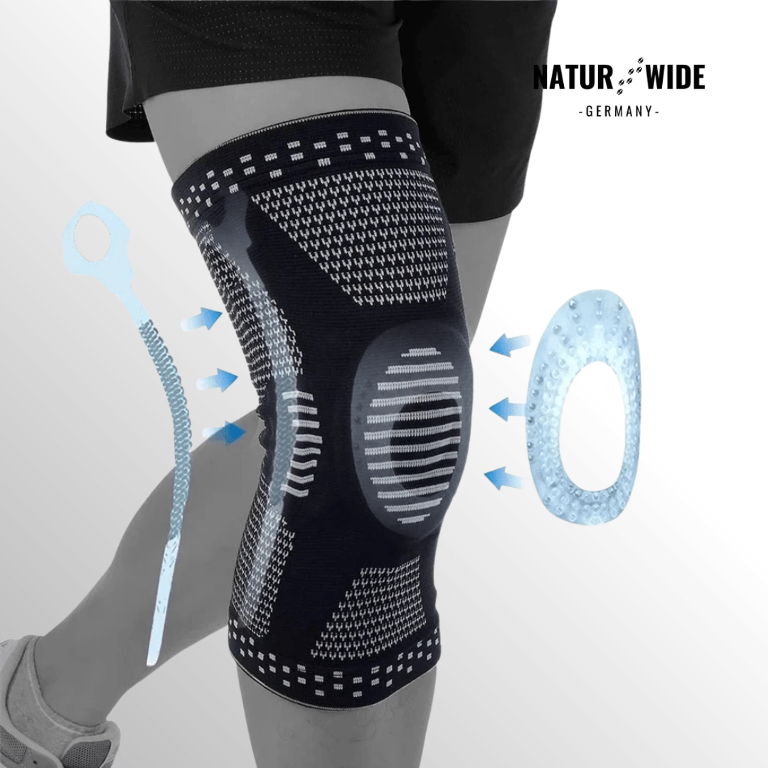 Gestrickte Kniebandage mit Silikonring, M–XL – Ansicht 12