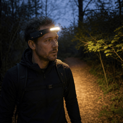 Stirnlampe mit 230°-Licht und Bewegungssensor – Ansicht 28