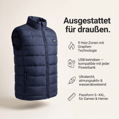 Beheizte Weste mit 9 Heizzonen für Powerbank – Ansicht 4