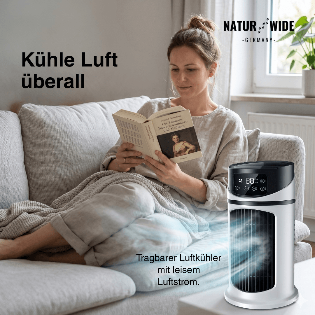 Mini-Luftkühler mit USB, Ventilator & Befeuchter – Ansicht 7
