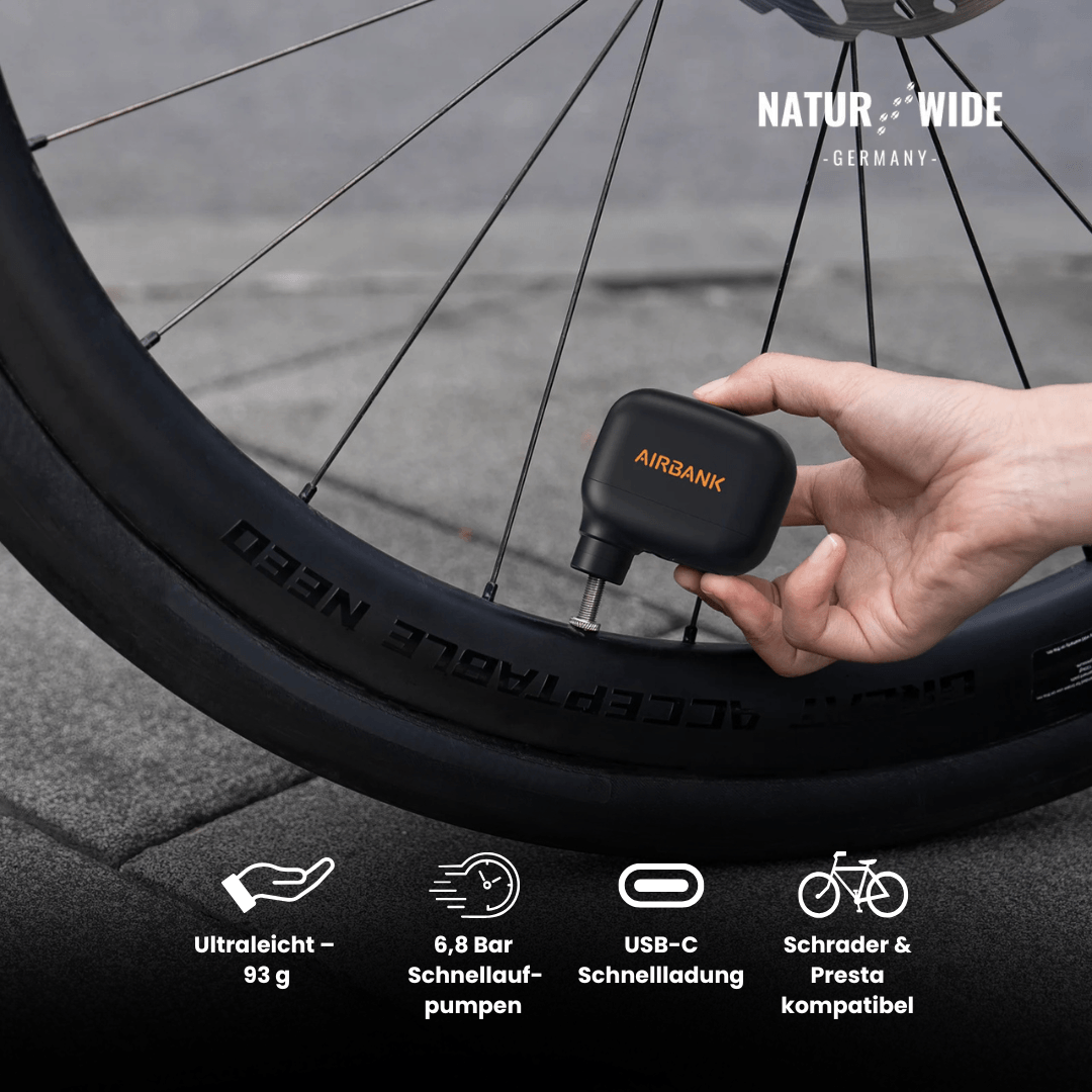 Elektrische Mini-Fahrradpumpe, 6,9 bar, 93 g – Ansicht 13