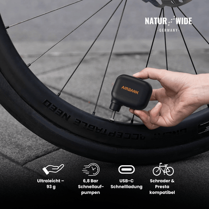 Elektrische Mini-Fahrradpumpe, 6,9 bar, 93 g – Ansicht 13