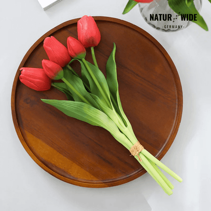 Künstliche Tulpen im 5er-Bund, täuschend echt – Ansicht 9