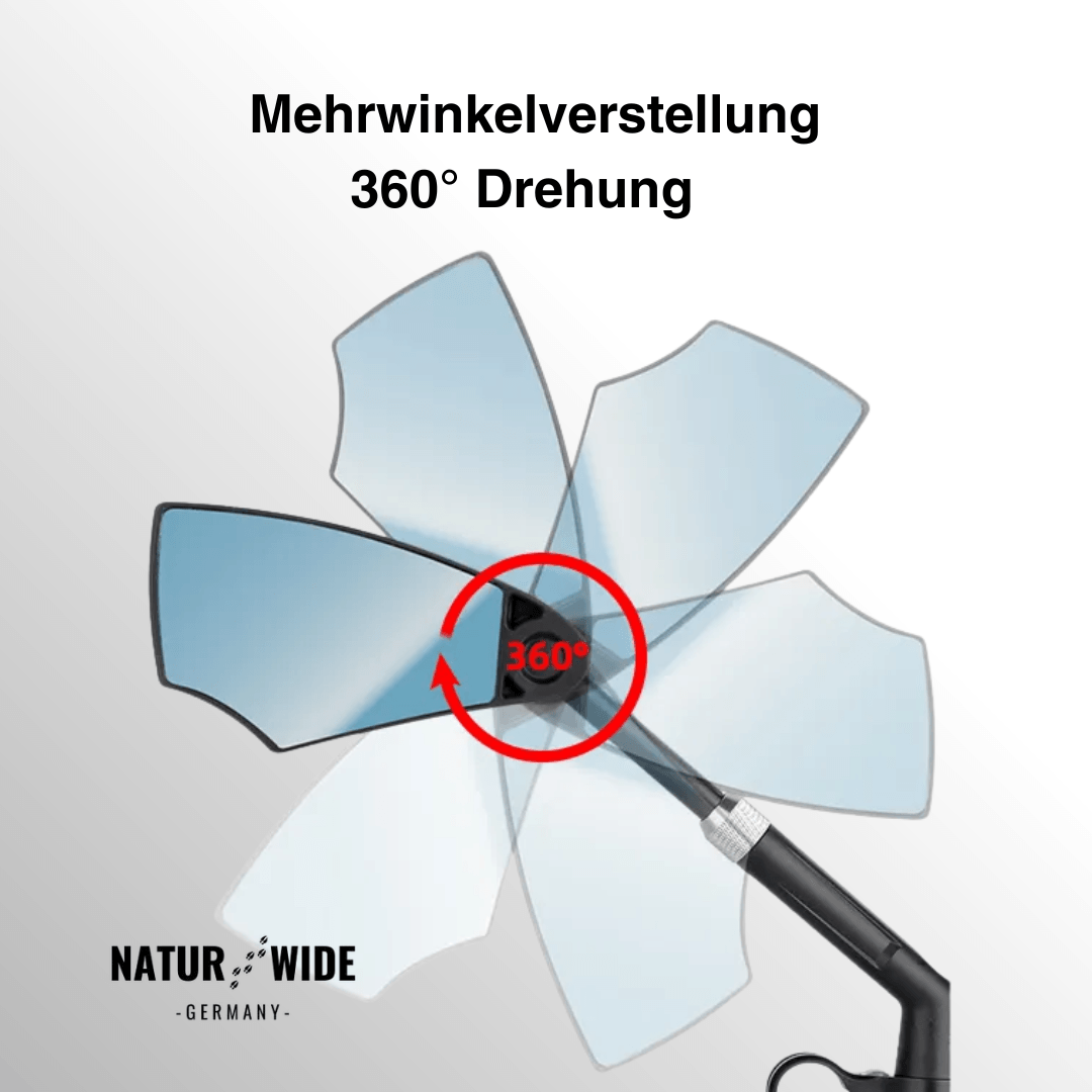 Fahrrad-Rückspiegel, 360° drehbar, entspiegelt – Ansicht 3