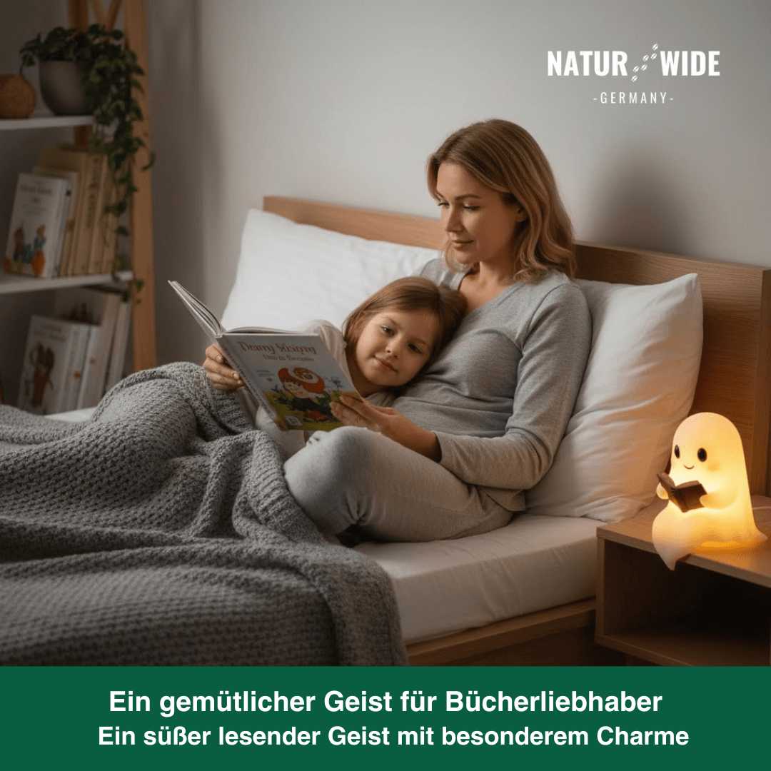 Geist-Leselampe: 3D-LED-Nachtlicht & Deko – Ansicht 4