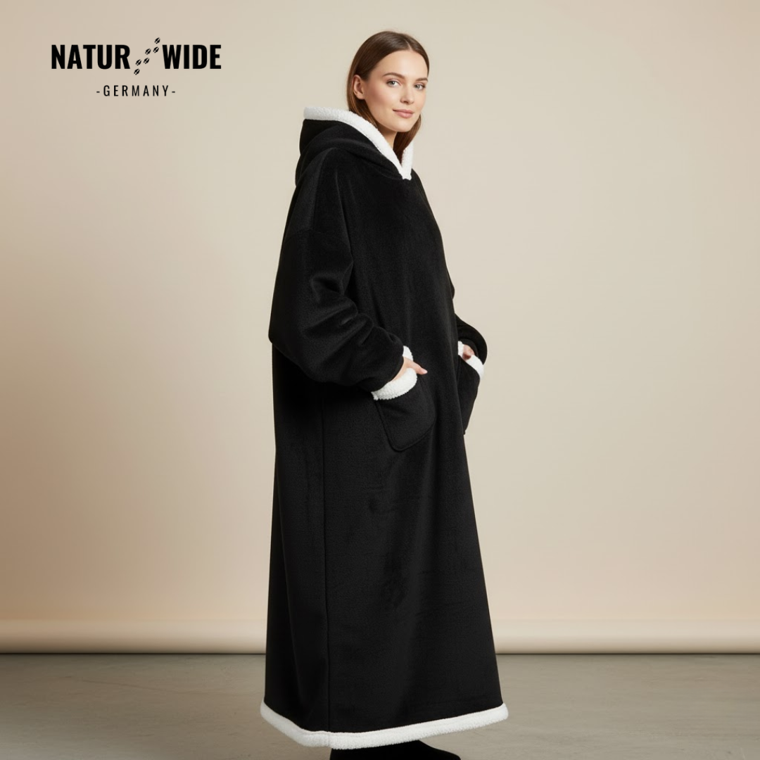 Oversize Deckenhoodie aus Flanell mit Kapuze – Ansicht 8