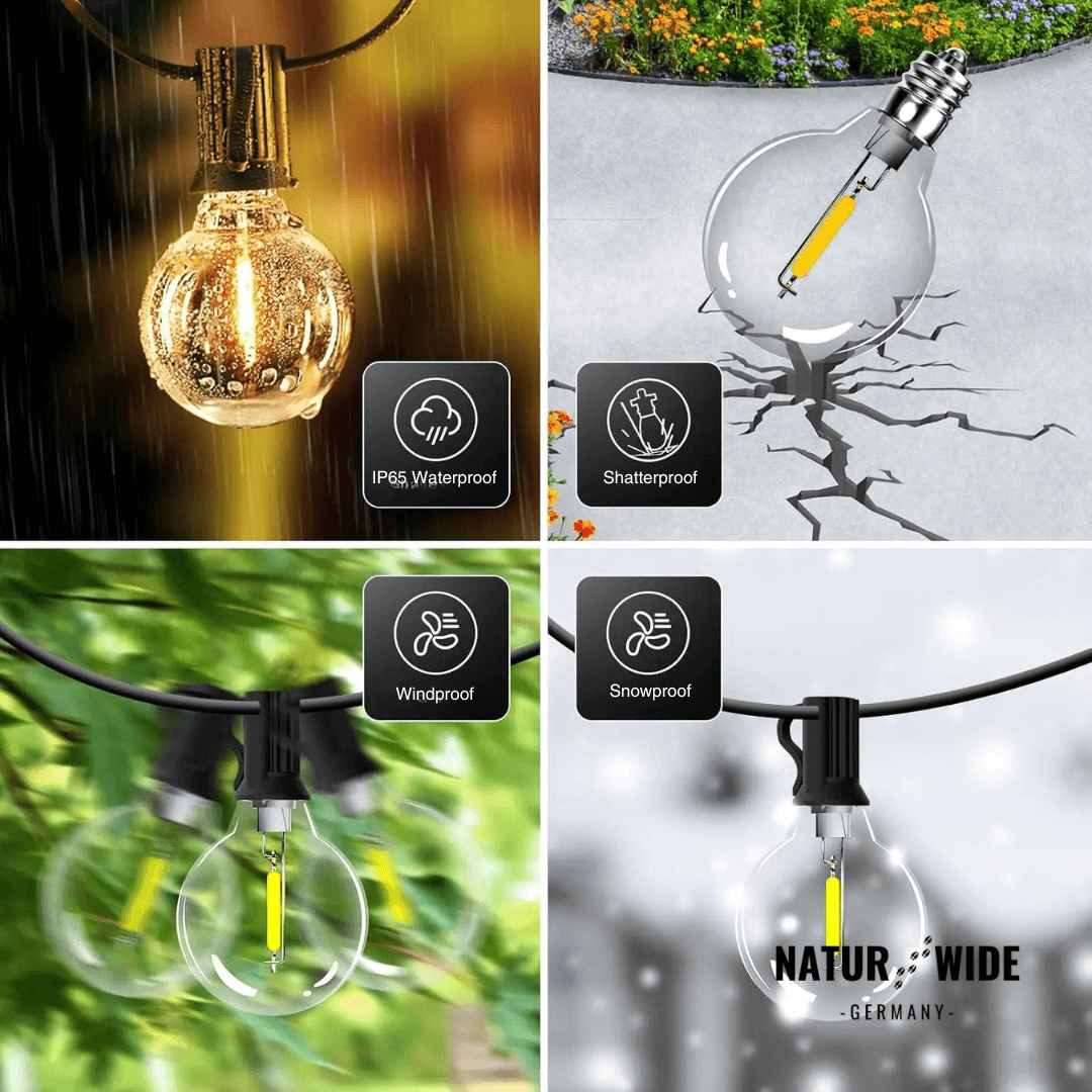 G40 LED-Lichterkette außen, bruchfest, 3–15 m – Ansicht 3