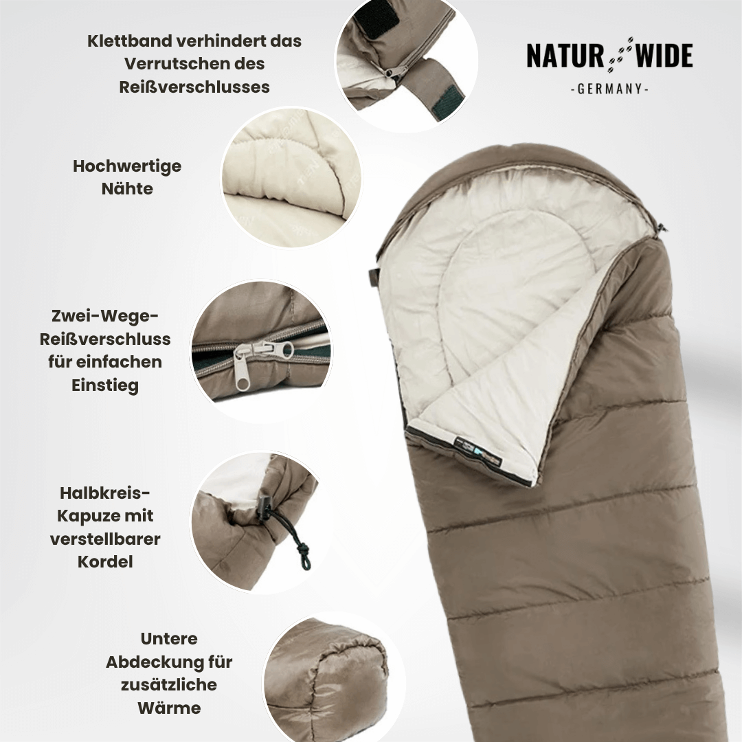 Mumienschlafsack, Komfort bis -1 °C oder -12 °C – Ansicht 4