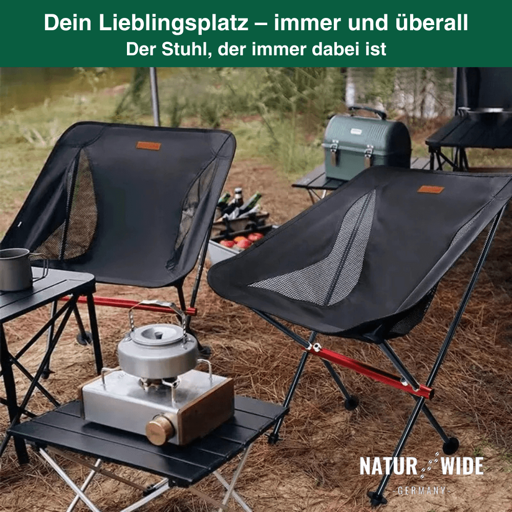 Leichter Campingstuhl, hohe Lehne, 1,3 kg – Ansicht 6