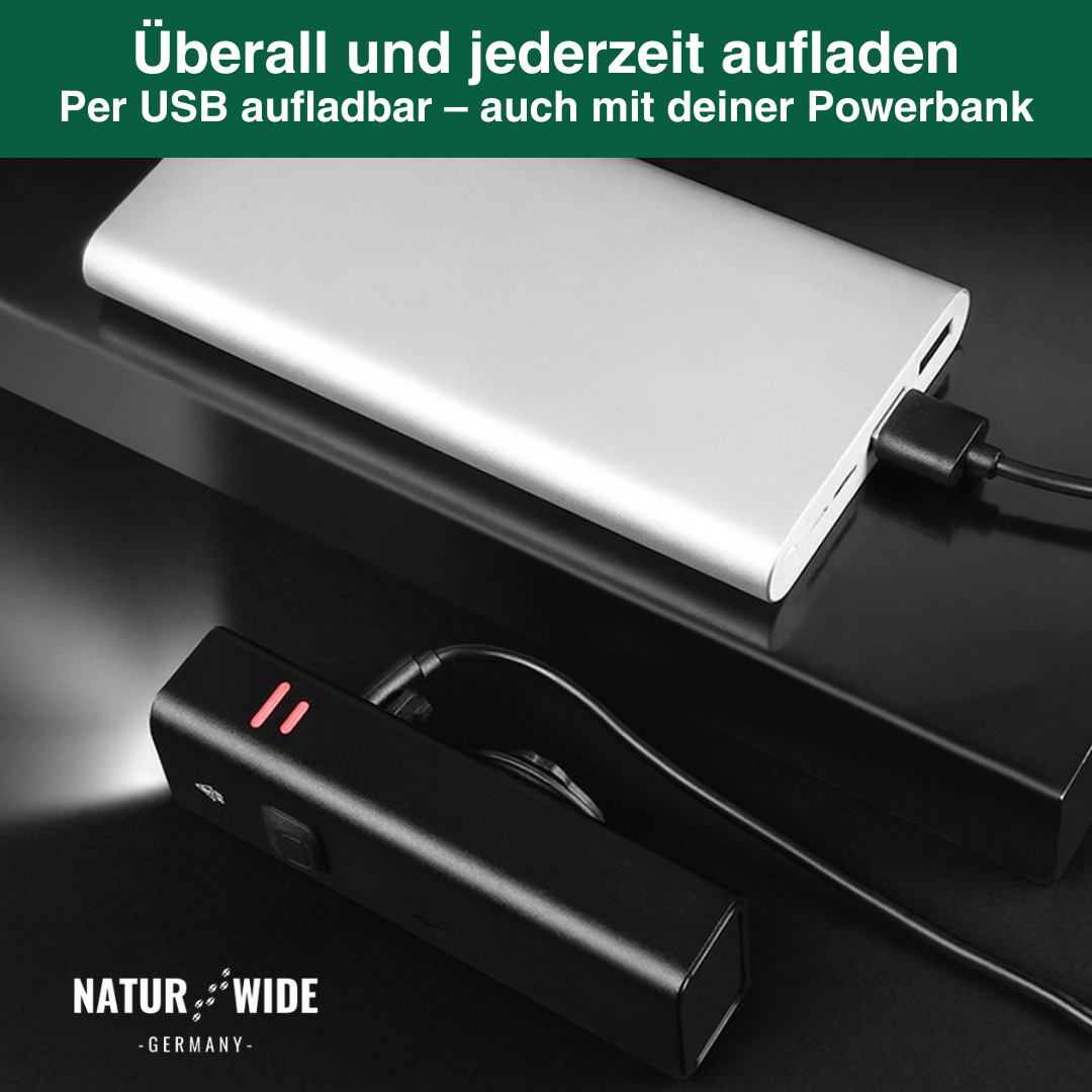 Fahrrad Frontlicht USB, 10.000 mAh mit Powerbank – Ansicht 10