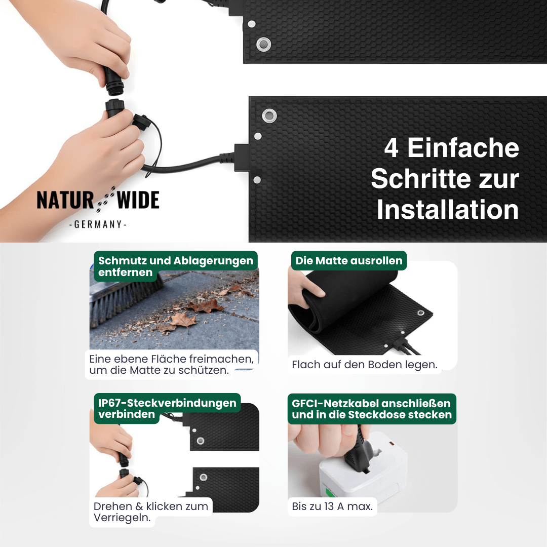 Beheizte Schneeschmelzmatte für Treppe & Weg – Ansicht 10