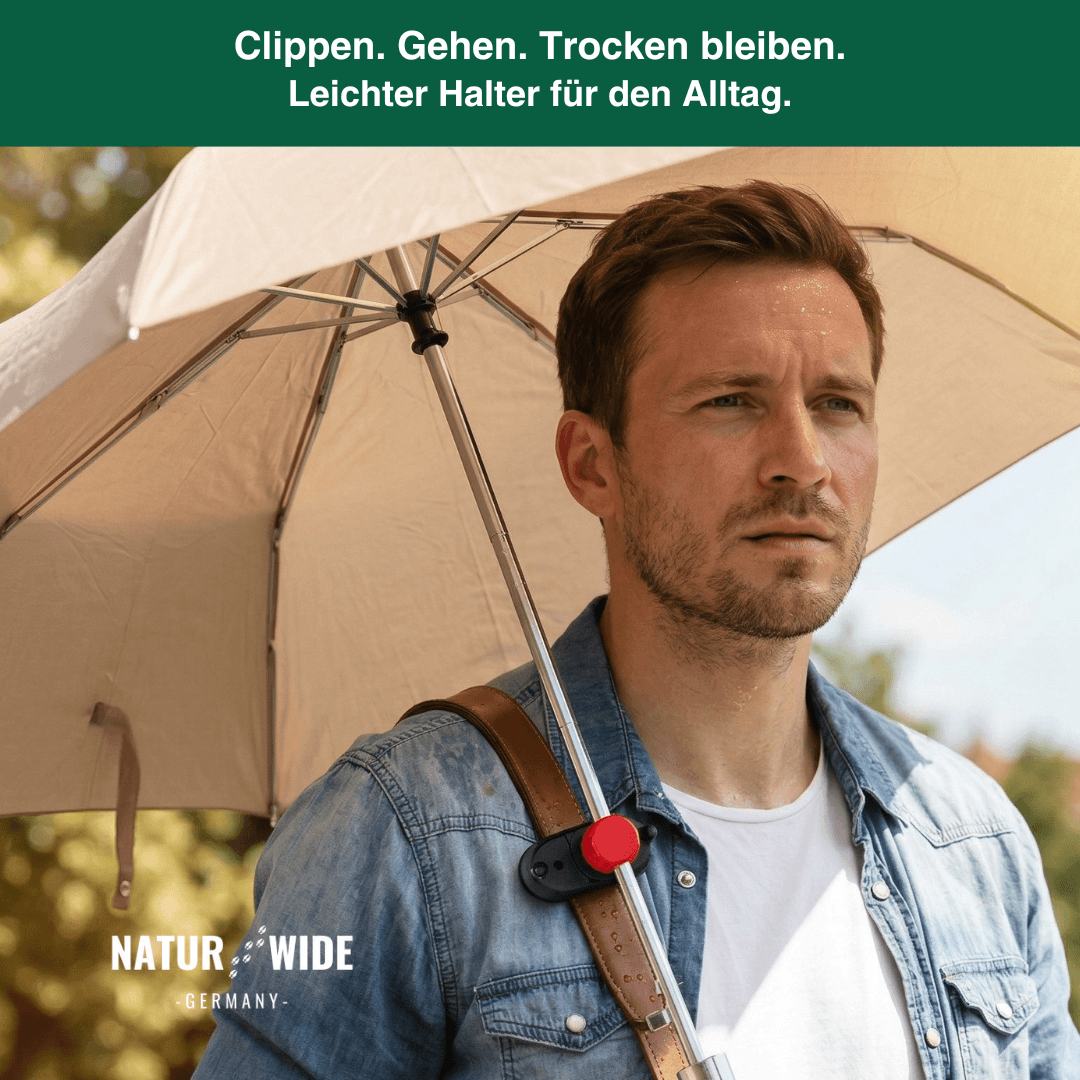 Regenschirmhalter für den Rucksackgurt – Ansicht 4
