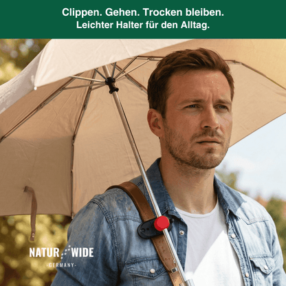Regenschirmhalter für den Rucksackgurt – Ansicht 4