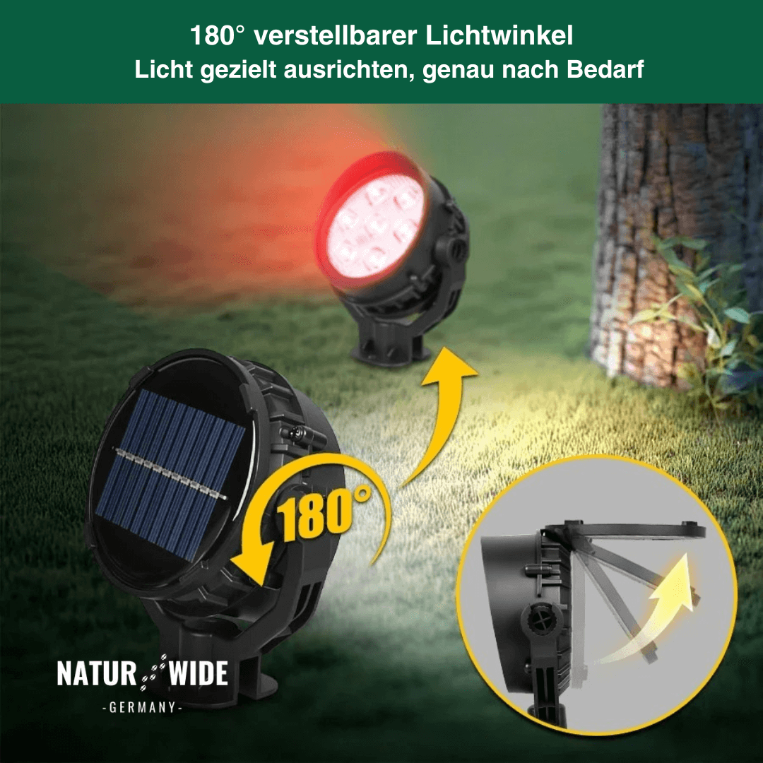 Solar-Gartenstrahler 2er-Set, IP65, verstellbar – Ansicht 5