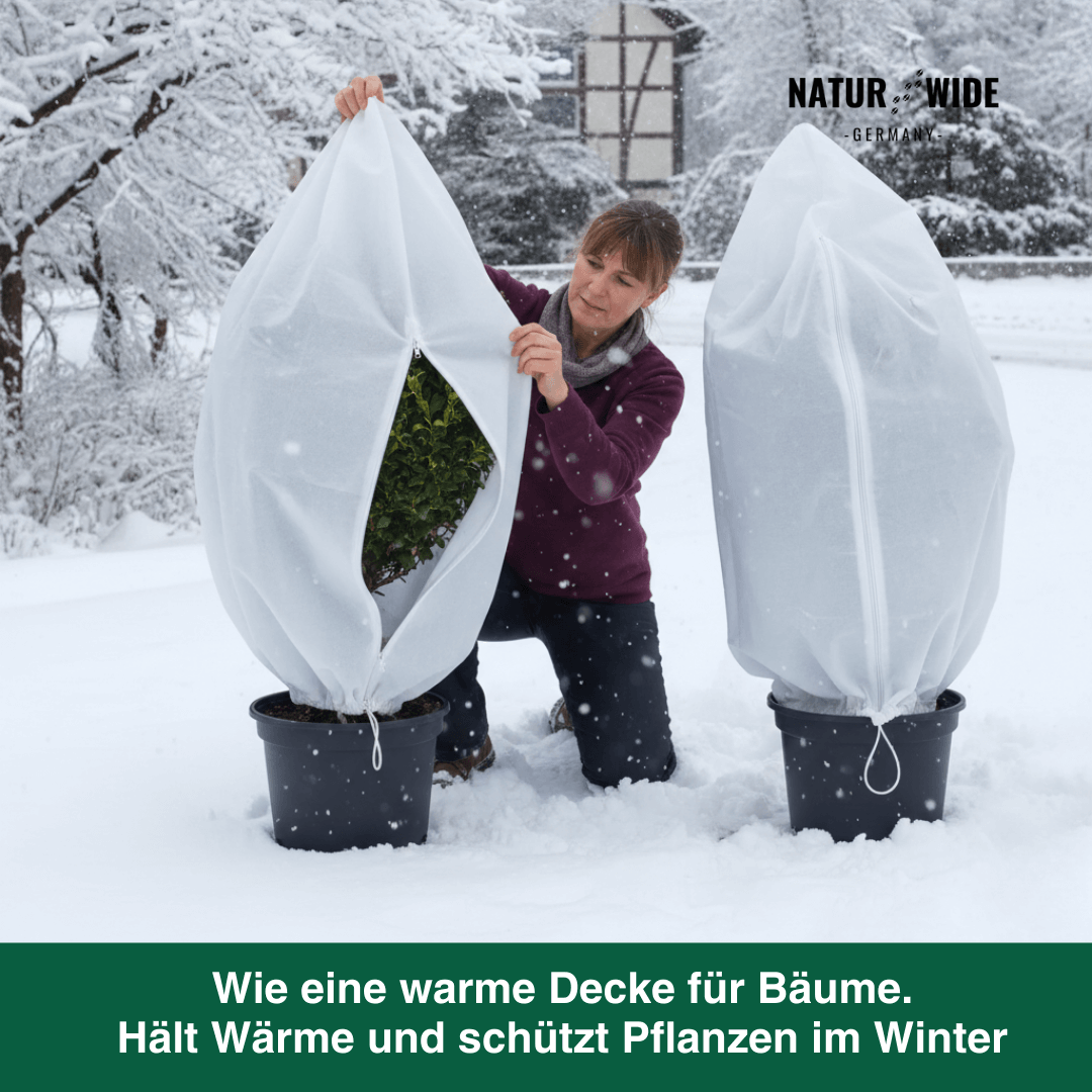 Winterschutz-Haube für Pflanzen mit Zipper – Ansicht 4