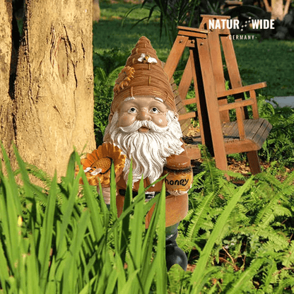 Gartenzwerg als Imker mit Sonnenblume & Honig – Ansicht 10