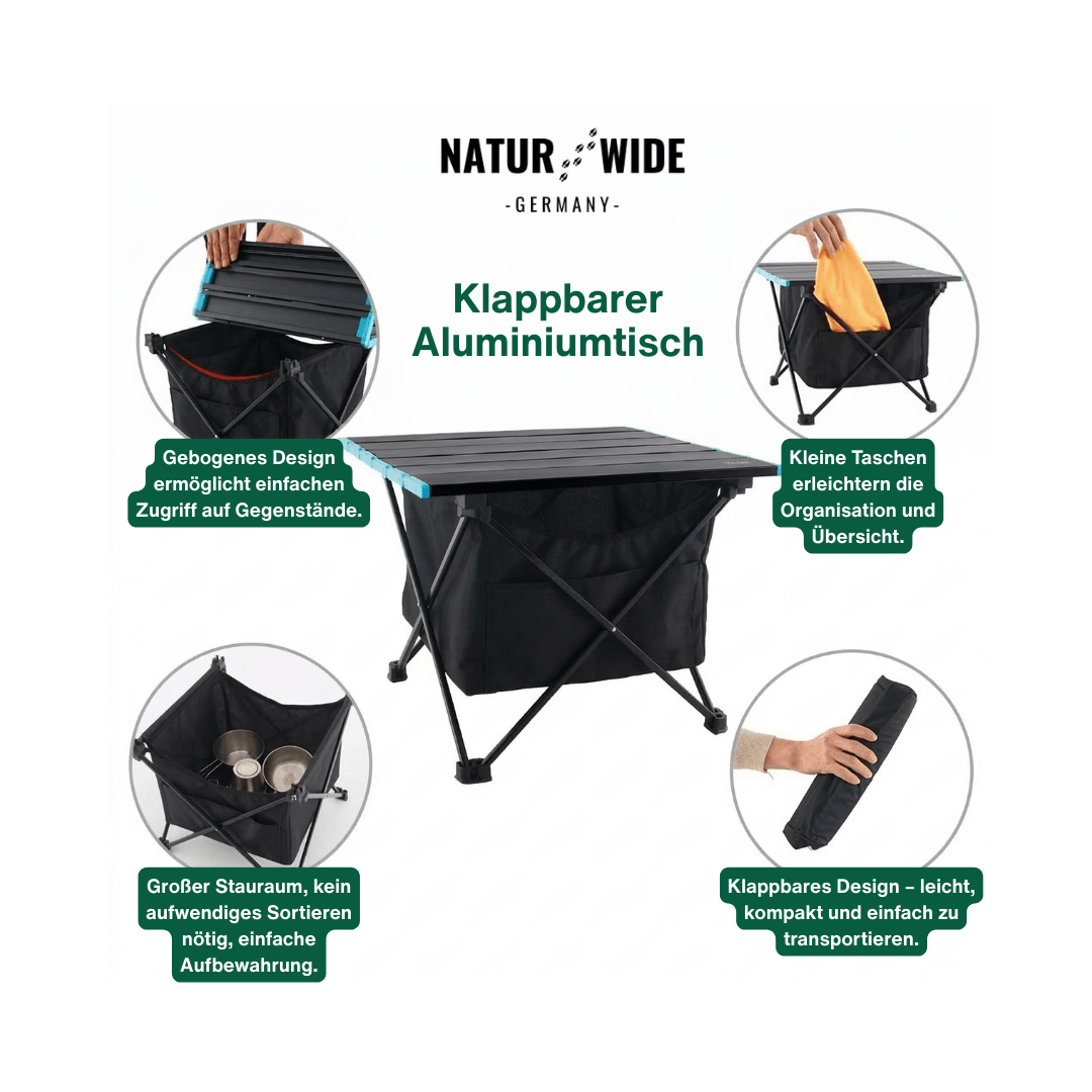 Ultraleichter Alu-Klapptisch, ca. 1 kg, 2 Größen – Ansicht 5