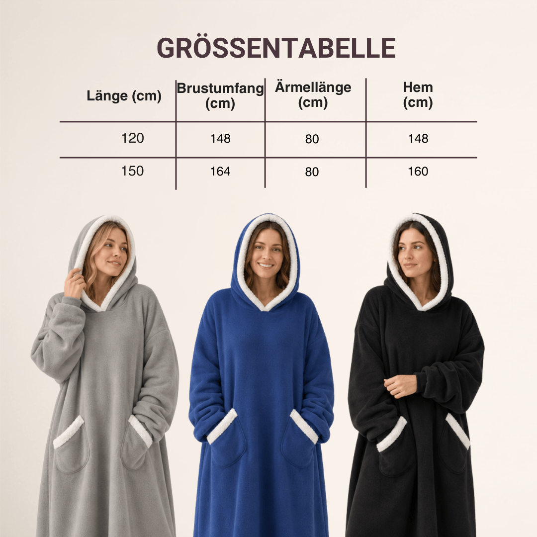 Oversize Deckenhoodie aus Flanell mit Kapuze – Ansicht 16