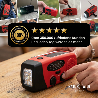 Notfallradio mit Kurbel, Solar & Powerbank – Ansicht 23