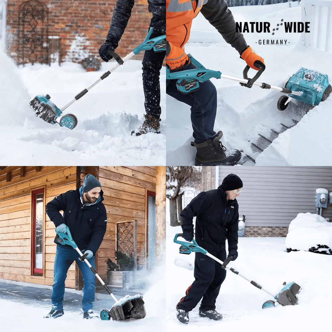 Akku-Schneefräse 3500 W, bürstenlos, mit Rädern – Ansicht 9