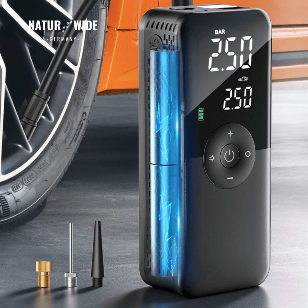 Akku-Reifenkompressor mit Display & Powerbank – Ansicht 17