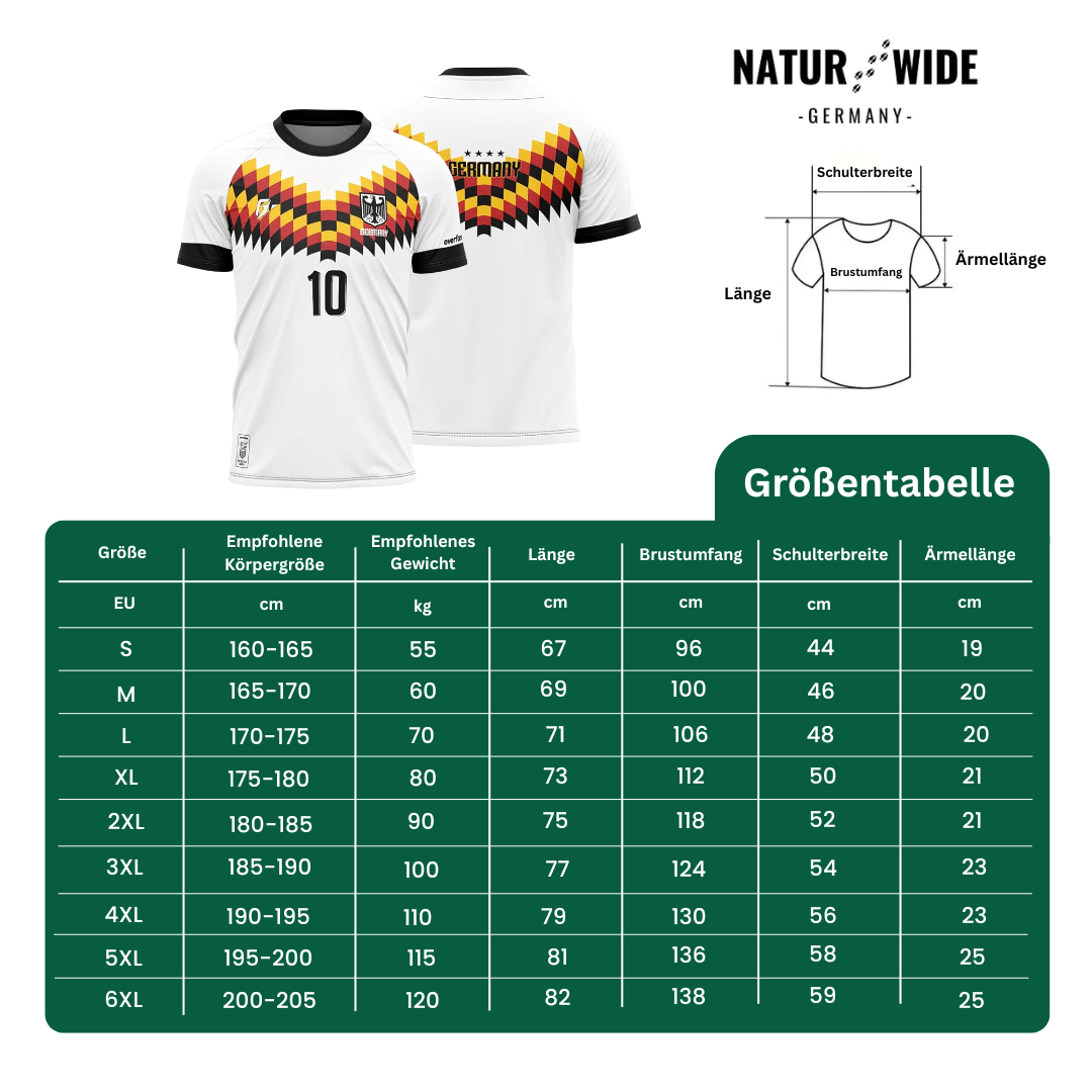 Deutschland-Fantrikot im Retro-Look, S–6XL – Ansicht 2