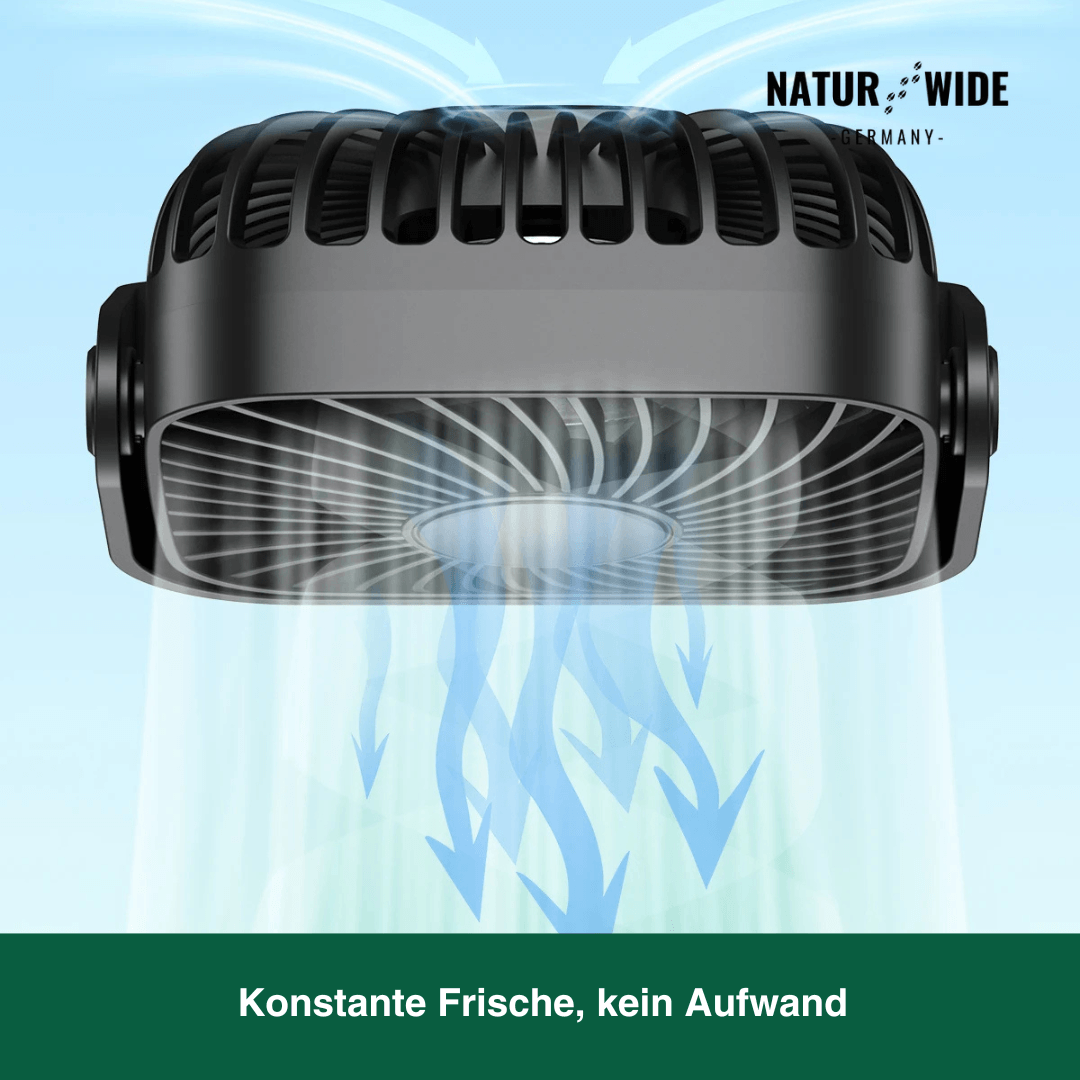 USB-Tischventilator 10 cm, 3 Stufen, neigbar – Ansicht 5