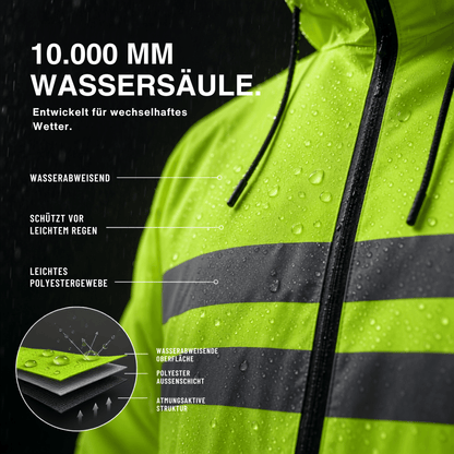 Ultraleichte Regenjacke Pro mit Reflektoren – Ansicht 6