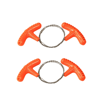 Drahtsäge aus Edelstahl mit T-Griffen, 2er-Set – Orange 2er Set