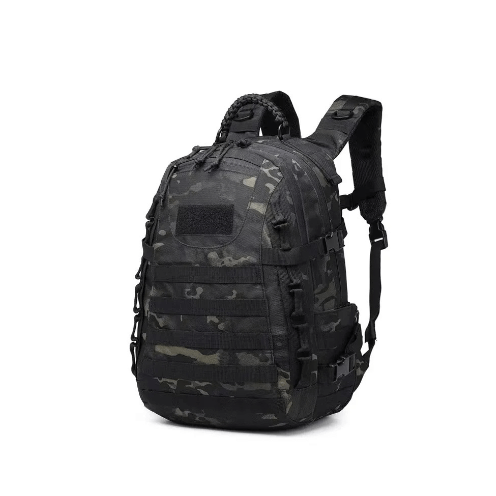 PackPro Taktischer Rucksack mit MOLLE-System – Schwarz Camo