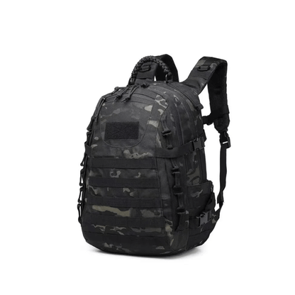 PackPro Taktischer Rucksack mit MOLLE-System – Schwarz Camo