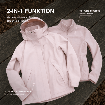 Damen Regenjacke 2-in-1 mit Fleece-Innenjacke – Ansicht 10