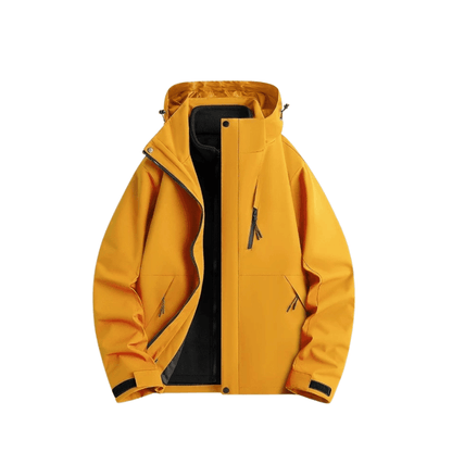 Damen Regenjacke 2-in-1 mit Fleece-Innenjacke – Gelb