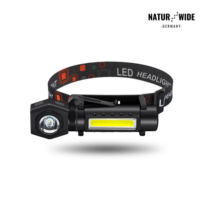 2-in-1 LED-Taschenlampe & Stirnlampe, USB-C – Ansicht 5