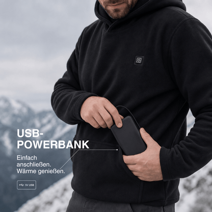 USB beheizter Hoodie mit Reißverschluss, unisex – Ansicht 13