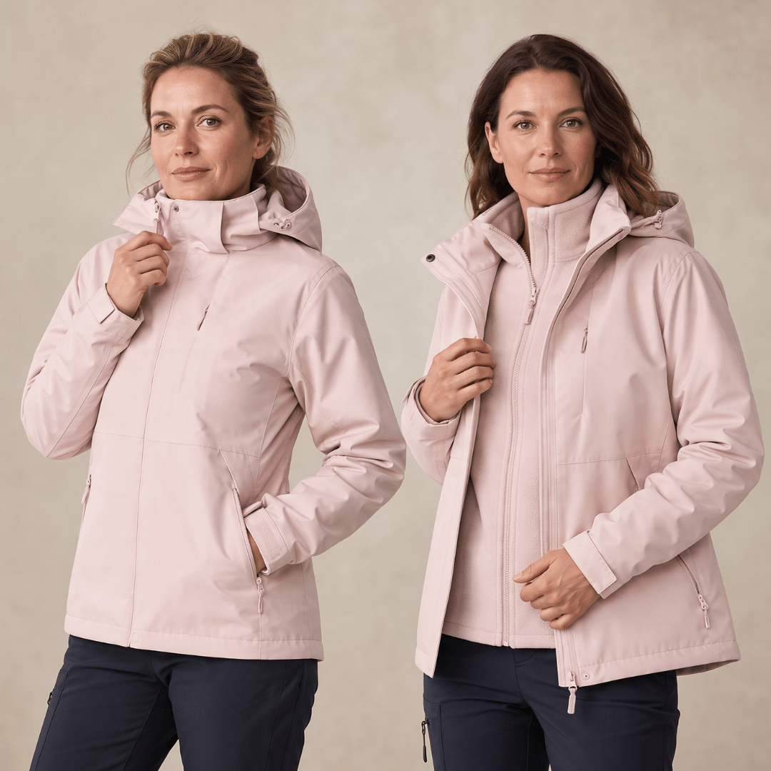 Damen Regenjacke 2-in-1 mit Fleece-Innenjacke – Ansicht 13