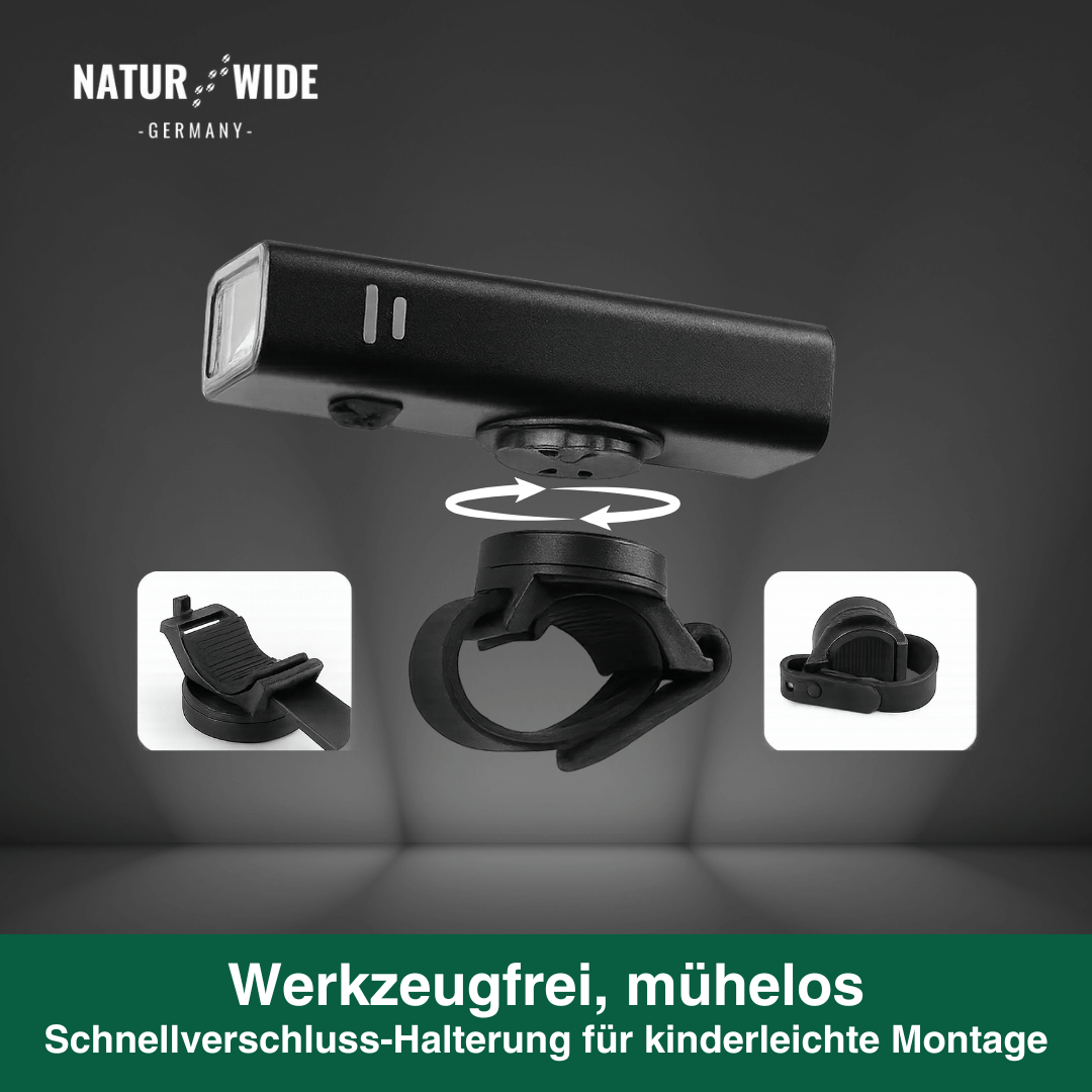 Fahrrad Frontlicht USB, 10.000 mAh mit Powerbank – Ansicht 7