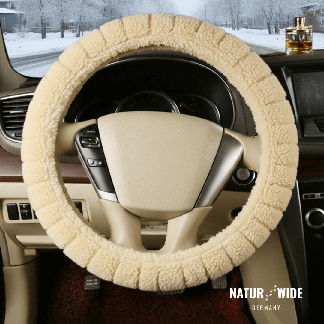 Plüsch-Lenkradhülle für den Winter, 38 cm – Ansicht 8