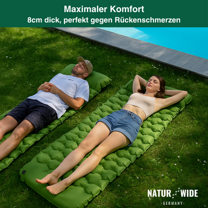 Ultraleichte Isomatte mit Fußpumpe, 8 cm dick – Ansicht 3