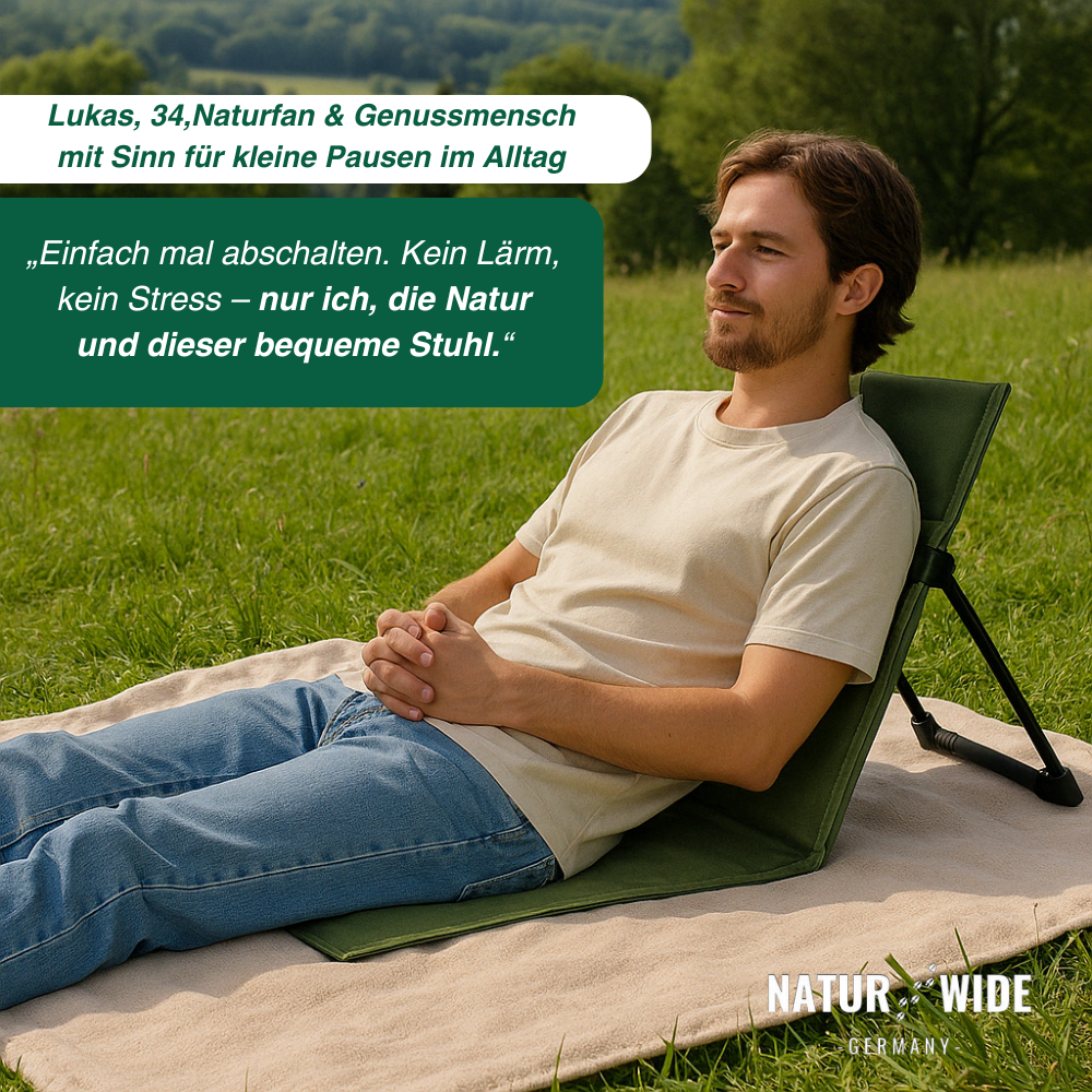 SitzFix Bodenstuhl mit Rückenlehne, nur 500 g – Ansicht 4