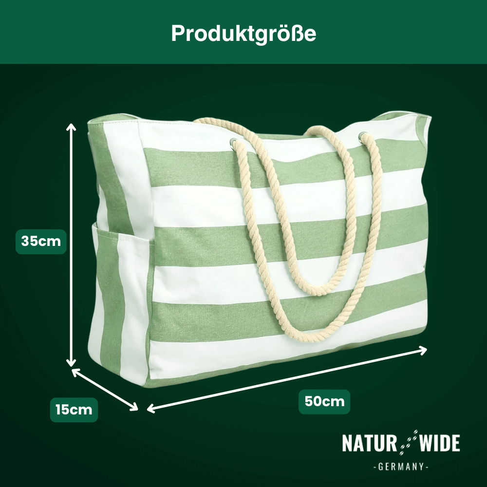 Strandtasche mit Reißverschluss, 50 × 35 cm – Ansicht 6