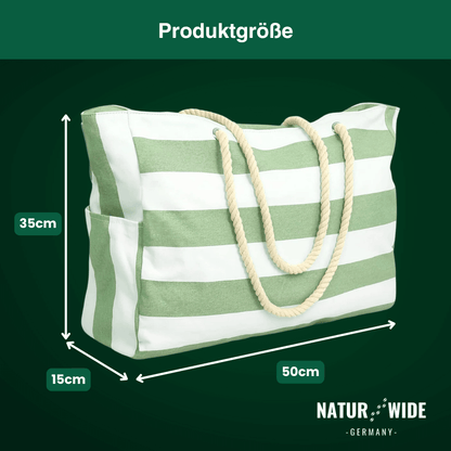 Strandtasche mit Reißverschluss, 50 × 35 cm – Ansicht 6