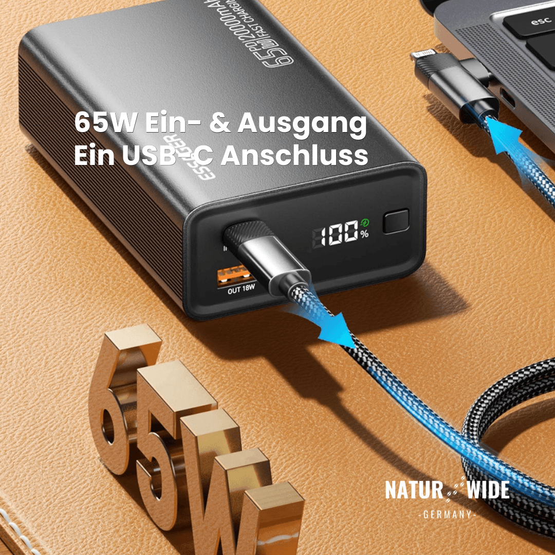 Powerbank 20.000 mAh mit 65 W USB-C PD – Ansicht 8