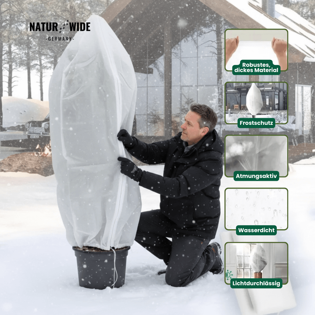 Winterschutz-Haube für Pflanzen mit Zipper – Ansicht 5