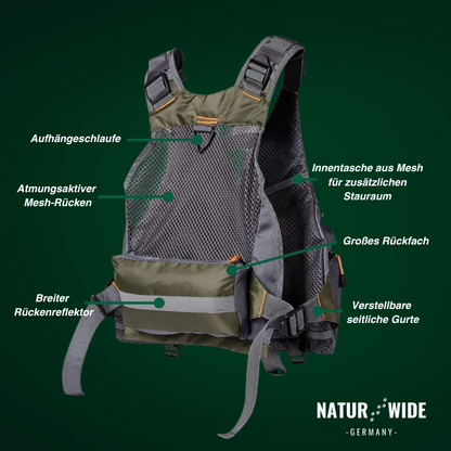 Angelweste mit 18 Taschen, Mesh, verstellbar – Ansicht 10