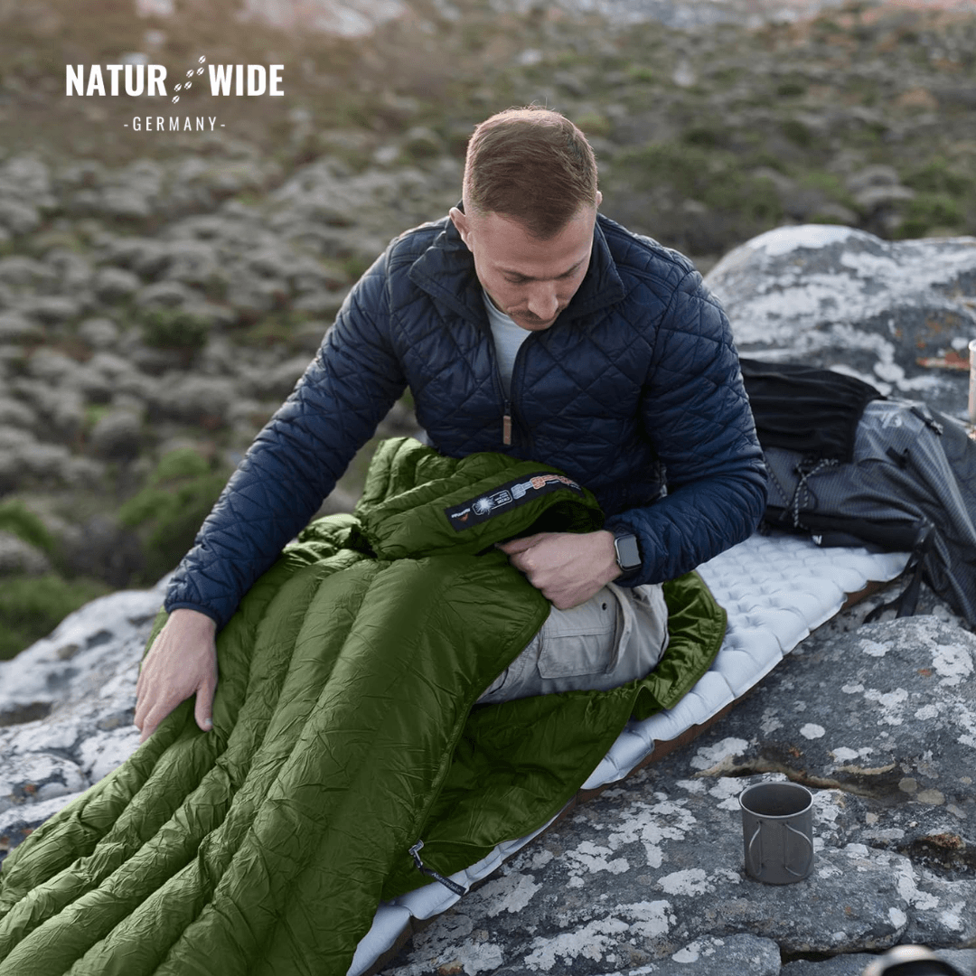 Daunenschlafsack 90 % Gänsedaunen, 725 g – Ansicht 12