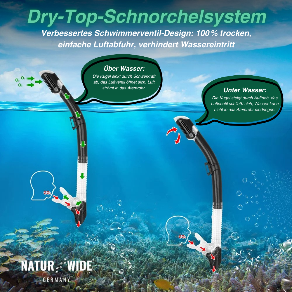 Schnorchel-Set: Tauchmaske & Ventil-Schnorchel – Ansicht 10