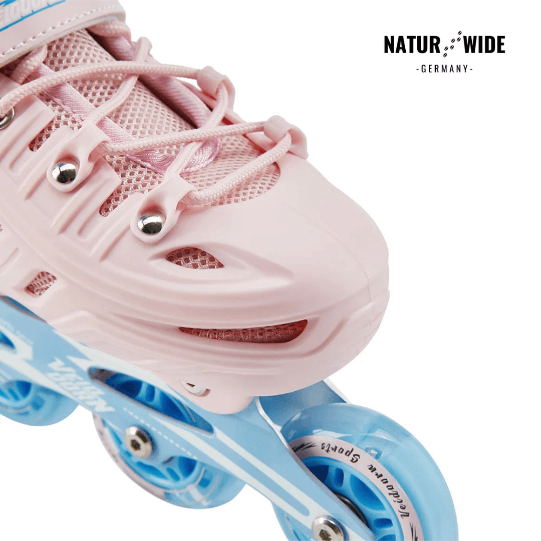 Größenverstellbare Inline Skates mit LED-Rollen – Ansicht 6